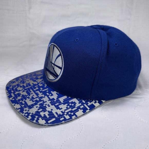 Golden State Warriors NBA - Mitchell & Ness Blue SnapBack Cap Hat One Size - Picture 2 of 9